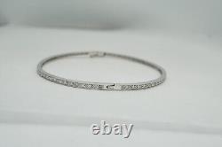 18k White Gold Bangle Bracelet. 85ct Diamond 6.20 Grams