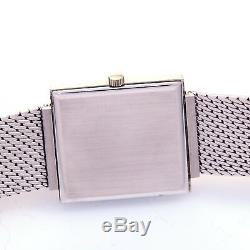 18k White Gold Vacheron Constantin Bracelet Dress Watch Ca1970s 7.25 Long