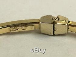 18k Yellow and White Gold Stacking Bangles Bracelet 14.85g