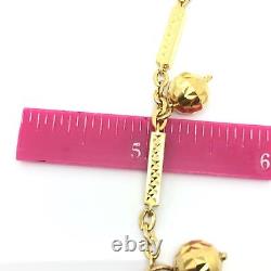 18k yellow gold diamond cut balls bracelet 10.4 grams