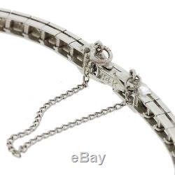 1940s Antique Art Deco 14k Solid White Gold 1.80ctw Diamond Bracelet Watch