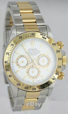 1995 Rolex Daytona Cosmograph Zenith S 16523 40mm Two-Tone Gold White Watch B+P