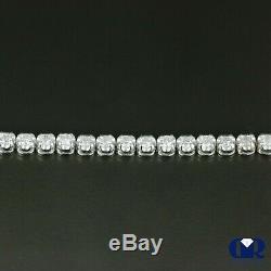 1.53 Ct Natural Round Cut Diamond Tennis Bracelet In 14K White Gold 6 1/2