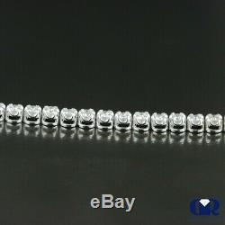 1.53 Ct Natural Round Cut Diamond Tennis Bracelet In 14K White Gold 6 1/2