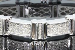 1.80 Carat Mens White Gold Finish Real Natural Diamonds Bracelet