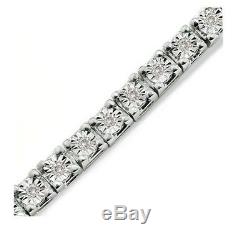 1 Cts Women's Tennis Bracelet with Natural Round Diamonds White Gold Finish