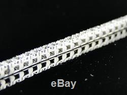 1 Row Diamond White Gold Finish Tennis Bracelet 7 Inch