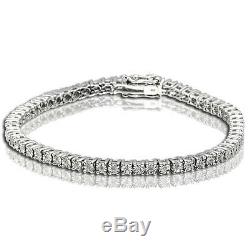 1 Row Women's 1/4 ct Tennis Bracelet with genuine diamonds in white gold finish