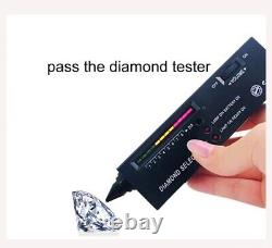 1ct Princess Bracelet White Gold Lab-Created VVS1/D/Excellent Diamond Test Pass