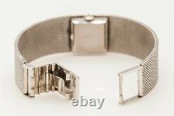 $20,000 Patek Philippe 18k White Gold WIDE MESH Ladies Bracelet Watch 54g Heavy