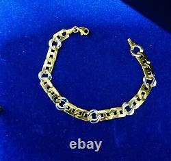 22 K Yellow Gold Bracelet With White Gold Rhodium Detailing