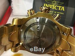 23893 Invicta Venom 53mm Swiss Parts Chronograph Silver Dial GP Bracelet Watch