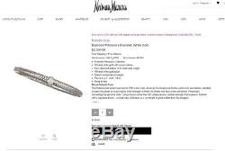$2,300 Roberto Coin 18K White Gold Round Pave Diamond Primavera Woven Bracelet