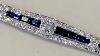 2 30 Ct Sapphire U0026 3 67 Ct Diamond 18 Ct White Gold Bracelet Art Deco Style Circa 1940 A6022