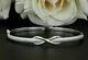 2.3 Ct Simulated Diamond Pave Set Wedding Infinity Bracelet 14K White Gold Over