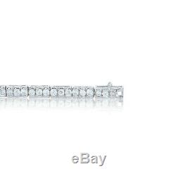 2.50 Ct Tennis Bracelet 7.5 Row Round Cut D/vvs1 Diamonds 14k White Gold Finish
