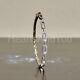 2ct Round Moissanite Pave Paperclip Link Chain Bracelet 14k White Gold Plated