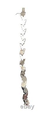 $3700 14 Kt White Gold Fashion Link Bracelet 7