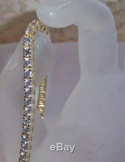 3.00 Ctw Round Cut Genuine Diamond 14k White Gold Diamond Tennis Bracelet