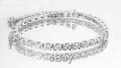 3.25CT ct round cut White gold 14k diamond tennis bracelet CERTIFIED F-VS2-SI1