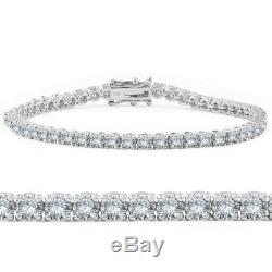 3ct Round Cut Diamond Tennis Bracelet In 14k White Gold 7