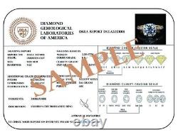 3mm Round Certified VVS1 Moissanite 7.5'' Tennis Bracelet 14K White Gold Plated