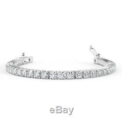 4.00 CT Round Diamond Claw Set Tennis Bracelet, White Gold