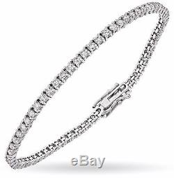 4.00 Carat Tennis Bracelet F-G/I1-I2 Natural Diamonds 14K White Gold