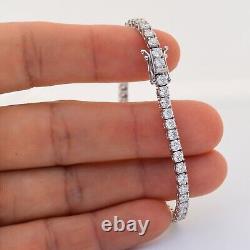 4.00 Ct Top Quality Natural Round Diamond Tennis Bracelet, 9k White Gold