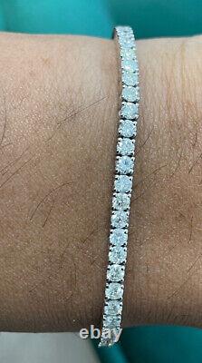 4.40 Ct Top Quality Diamond Tennis Bracelet, 9k White Gold