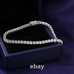 4.60 carat Round Brilliant Cut Diamond Tennis Bracelet Uk Hallmark White Gold
