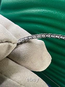 4.68 Ct TW Lab Created Diamond Ladies Tennis Bracelet 7 14k White Gold Plated