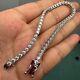 4mm 10 CTW Round D/VVS1 Moissanite Tennis Bracelet 8'' 14k White Gold Plated