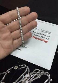 $5200 6.00 Ctw Round Cut Genuine Diamond Tennis Bracelet 14k White Gold
