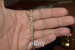 5CT Natural Diamond Tennis Bracelet Bangle 18K Yellow Gold Antique Vintage Heavy