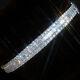 5Ct Natural Diamond 14K White Gold Cluster Bangle EFFECT 15Ct BWG9