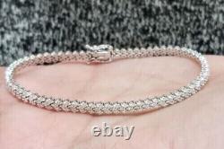 5.00Ct Round Cut Simulated Diamond White Gold Plated Women's Tennis Bracelet