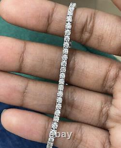5.00Ct Round Diamond Tennis Bracelet, 8 Inches long -9k White Gold