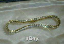 5.00 Carat Round Cut VVS1 Diamond Tennis Ladies Bracelet 14k Real Yellow Gold