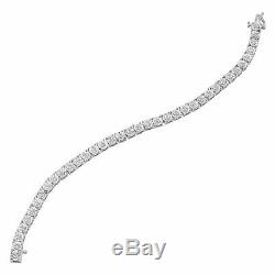 5.00 Carat Round Diamond Link Tennis Ladies Bracelet 14K White Gold Over 7.25