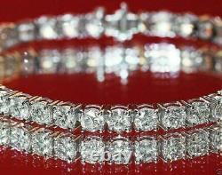 5.00 Ct Round Cut Diamond Tennis Bracelet 14k White Gold Over 7.25 For Women's