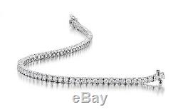 5.00 ct Round Diamond Tennis Bracelet, 18k white gold