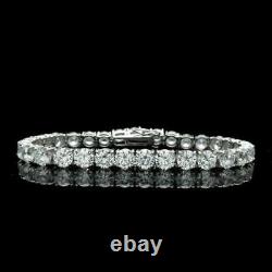 5.0 Ct Round Cut Diamond Simulated Wedding Tennis Bracelet 14K White Gold Finish