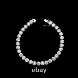 5.0 Ct Round Cut Diamond Simulated Wedding Tennis Bracelet 14K White Gold Finish