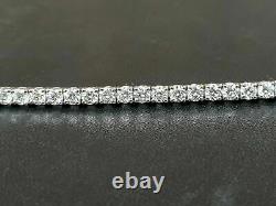 5.0ct VVS1 Moissanite 3mm Wedding Tennis Bracelet 14K White Gold Plated
