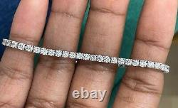 5.25 Ct F/SI 100% Round Diamond Tennis Bracelet White Gold