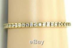 5.50 Ct Channel Set Diamond Women's Tennis Bracelet 7.25 14k Yellow Gold Over
