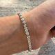 5.98TCW Moissanite Round Cut Bezel Set Tennis Bracelet in 14k White Gold Plated