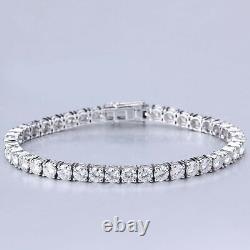 6Ct Round Cut Brilliant Moissanite Wedding Tennis Bracelet 14K White Gold Plated