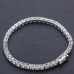 6Ct Round Cut Brilliant Moissanite Wedding Tennis Bracelet 14K White Gold Plated